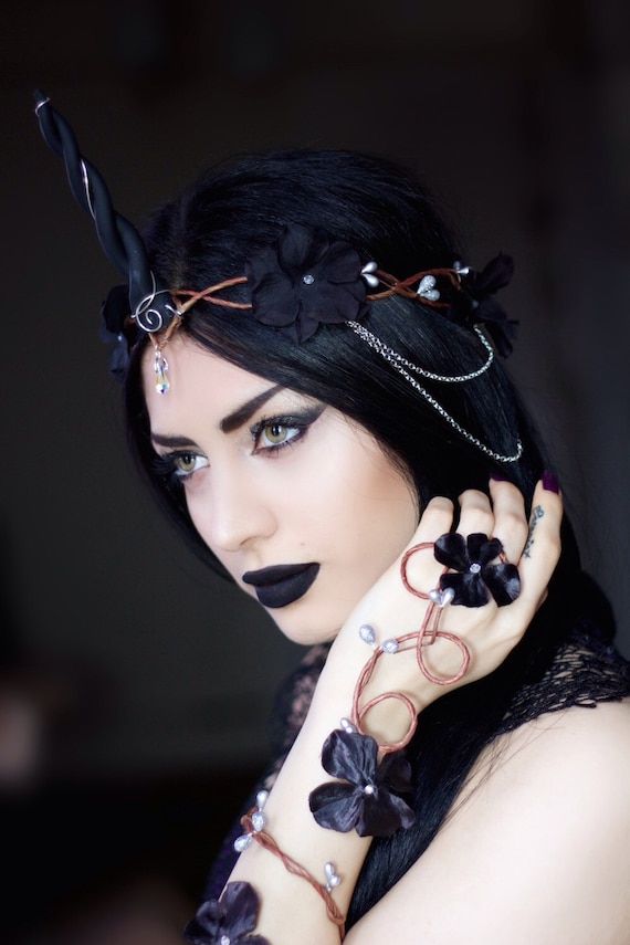 Black Unicorn Crown halloween costume by Frecklesfairychest