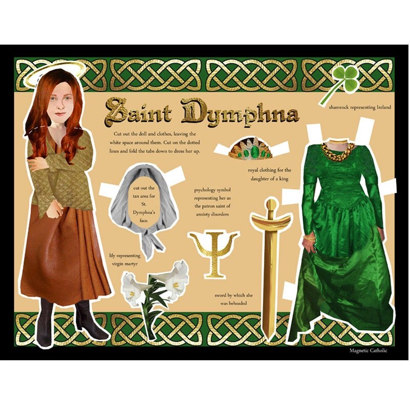Saint Dymphna of Ireland Catholic patron saint of anxiety