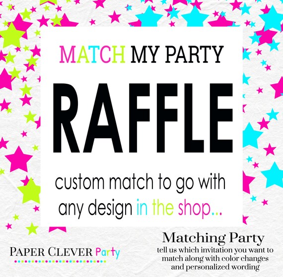 Matching raffle tickets - diaper raffle baby shower - custom add on diaper raffle digital file NO.516 Il_570xn