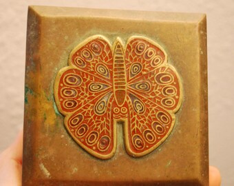 Antique BRASS JEWELRY BOX