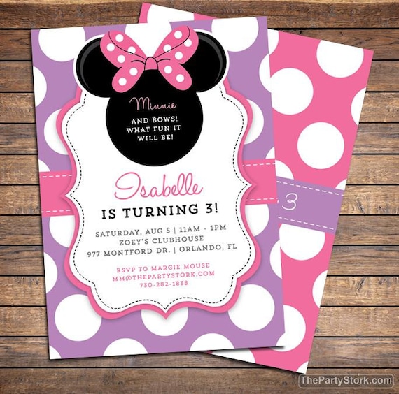 Minnie Birhtday Invitations 5