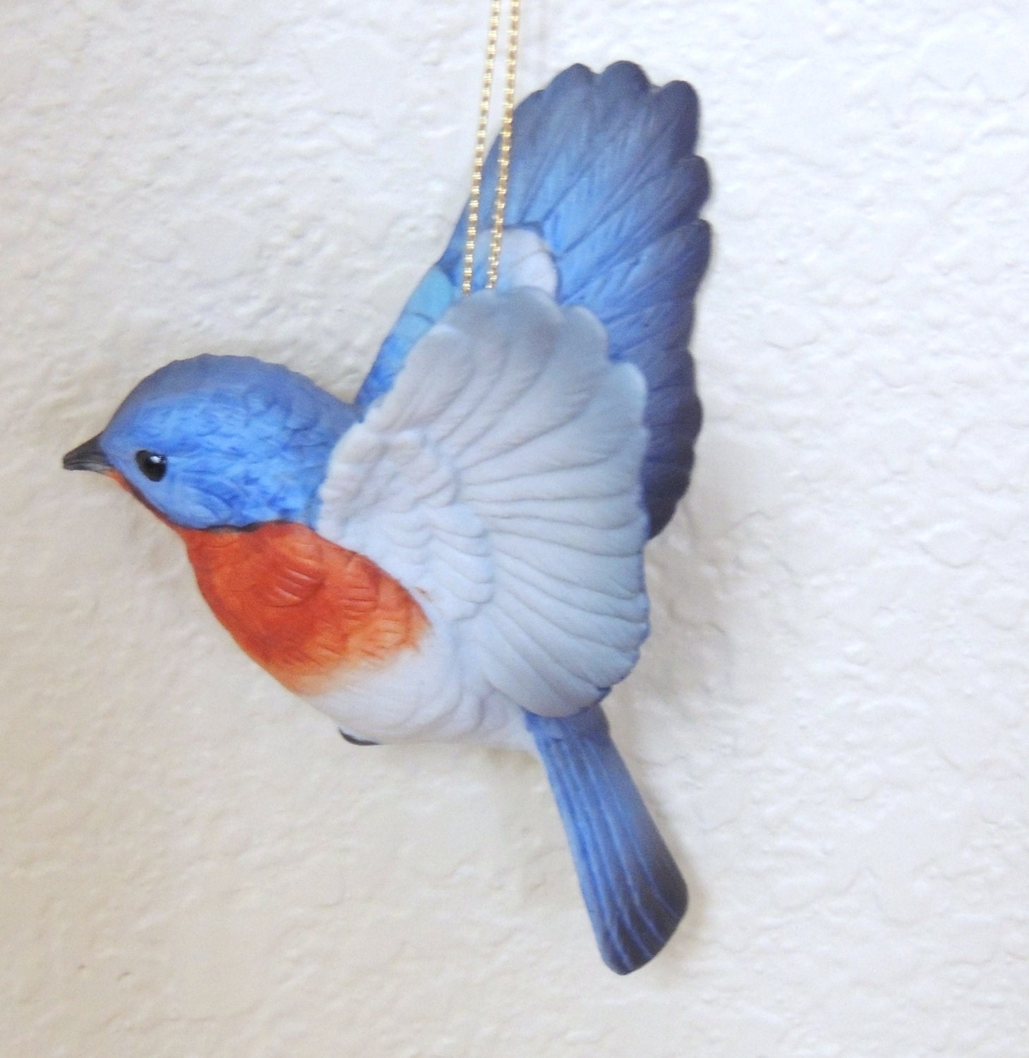 blue bird of happiness figurine