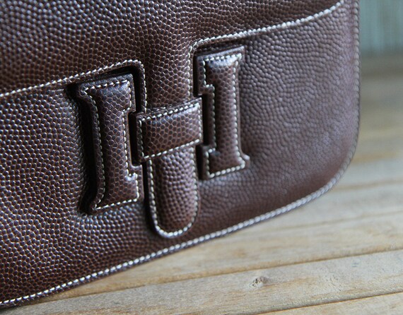 Vintage HERMES brown leather clutch shoulder bag by founditgreat  