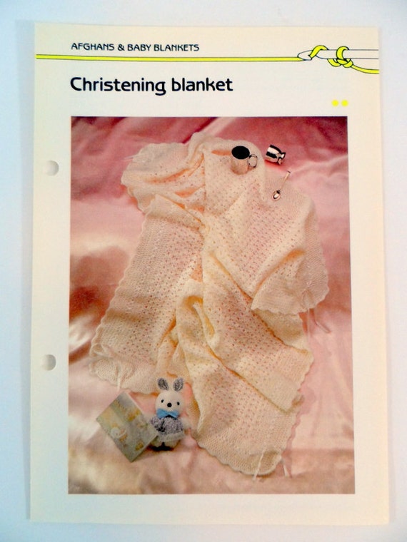 Baby Blanket Pattern Crochet Christening Blanket Easy by pluinct