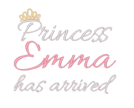 Download Princess has Arrived Embroidery Design Instant Download