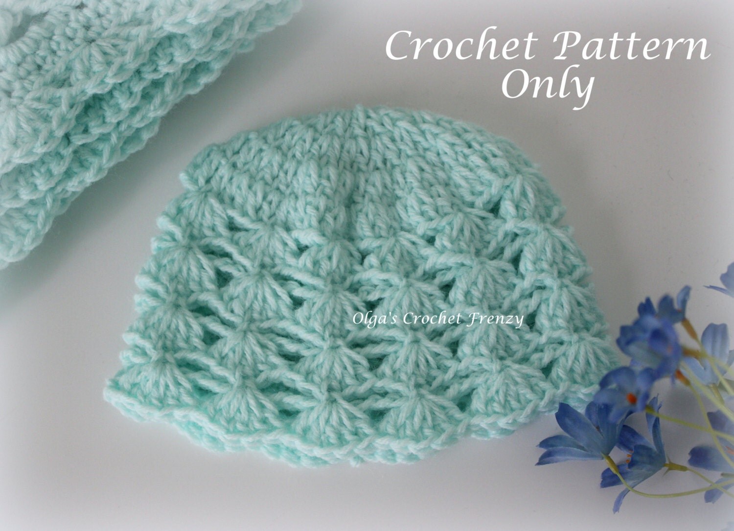 Shells and Chains Baby Hat Crochet Pattern Easy to Make