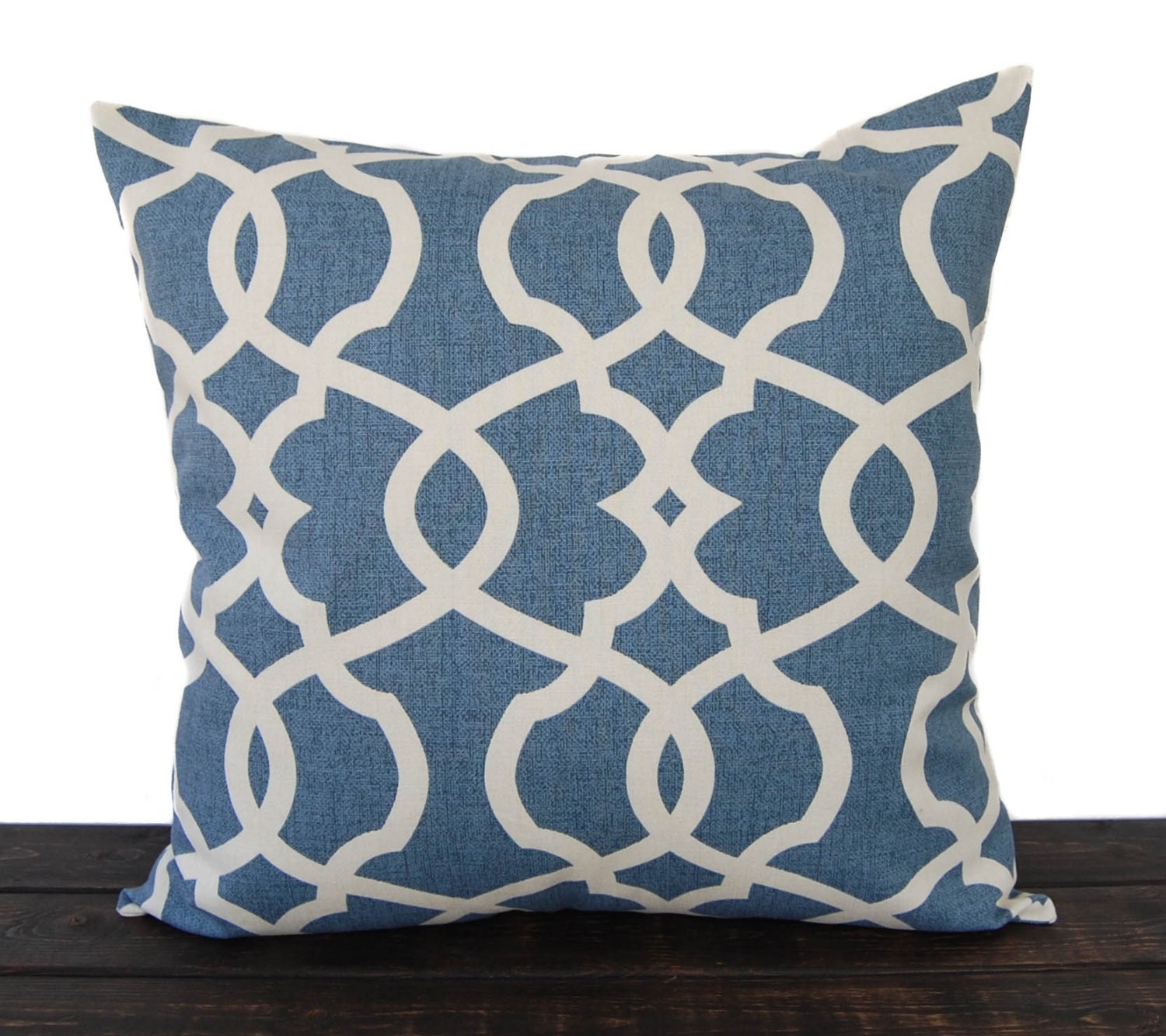Throw pillow cushion cover denim blue natural by ThePillowPeople