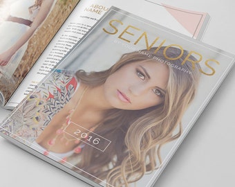 Senior Photography Magazine Template, Photography Magazine Template for Photoshop, Digital Magazine Template - SM102