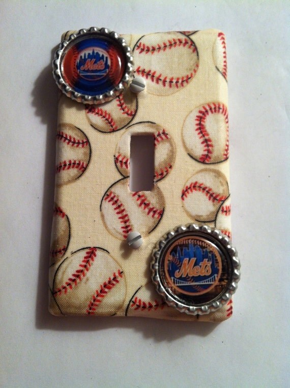 Baseball Switch Plate Cover Baseball Light by HochePotBoutique