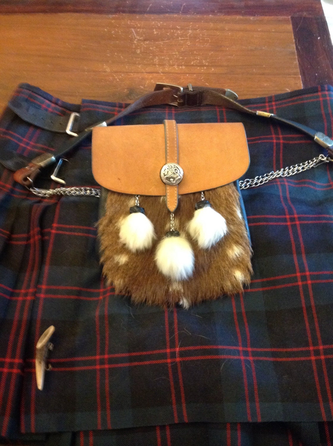 Fallow Deer Hide Scottish Kilt Sporran