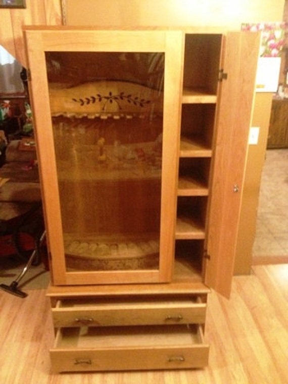 Solid wood handmade gun cabinet by pidfam on Etsy