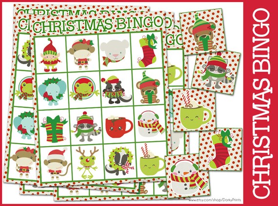 Christmas Bingo Game Printable Preschool and Kindergarten