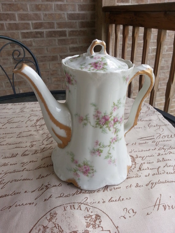 Rare Theodore Haviland Limoges France Coffee Pot Schleiger