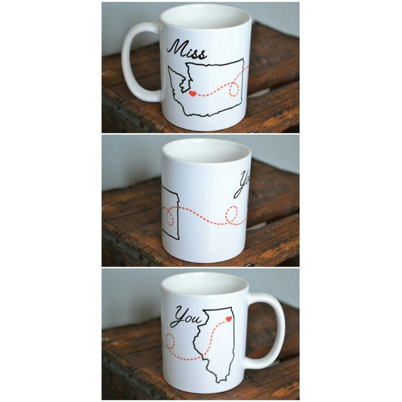 handmade miss you personalized state mug custom handmade miss you personalized state mug custom