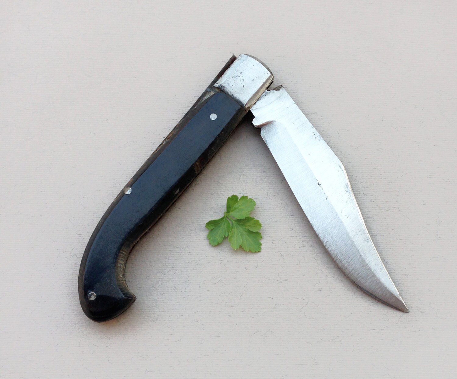 Antique 30s Italian pocket Knife / horn handmade folding knife