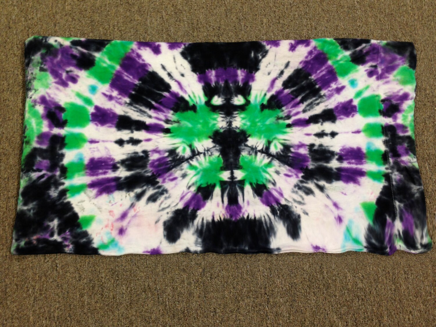 Bright and Funky Tie Dye Pillow Case by FunkySunshine on Etsy