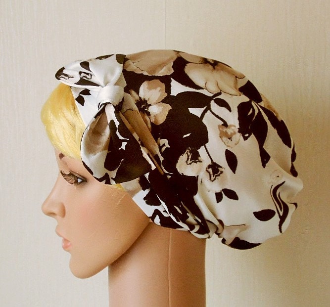 Womens Satin Head Scarf Curly Hair Scarf Silky Bandana