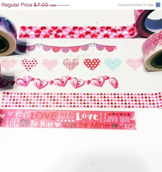 ON SALE Valentines Day Themed Washi Tape by RyansCustomDesigns