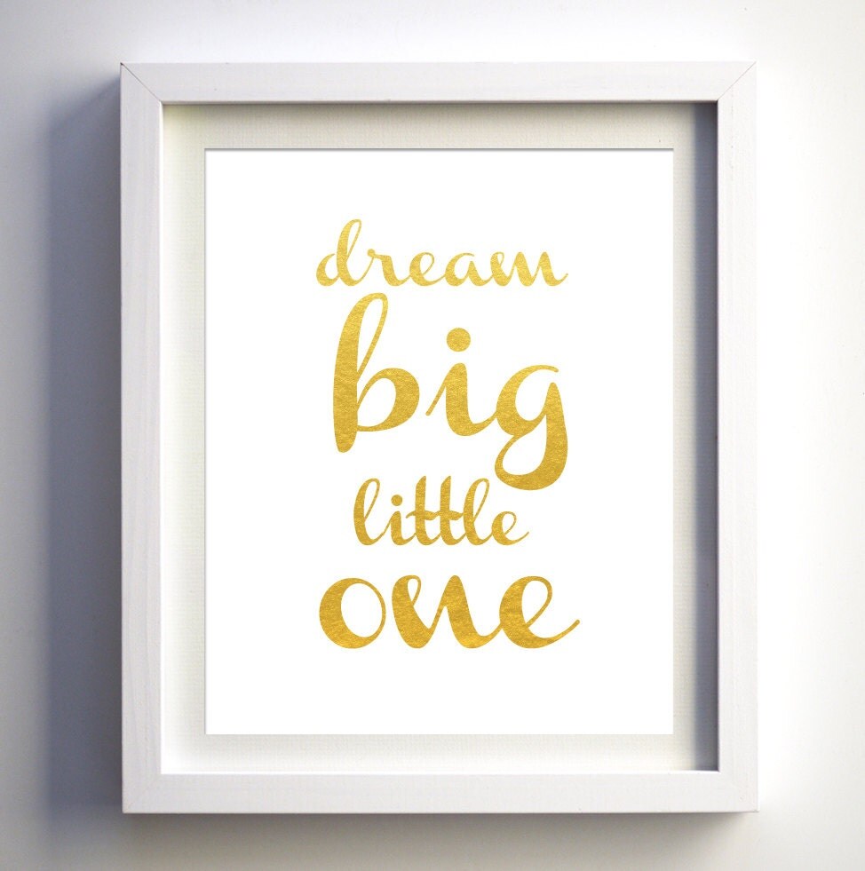 Dream big little one wall art children room by FancyPrintsforHome