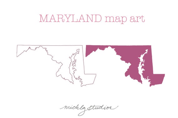 clipart map of maryland - photo #7