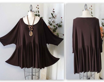 Gotta Have Oversize women Plus size Lagenlook Tunic top, full circle bottom. One size UPTO 5X