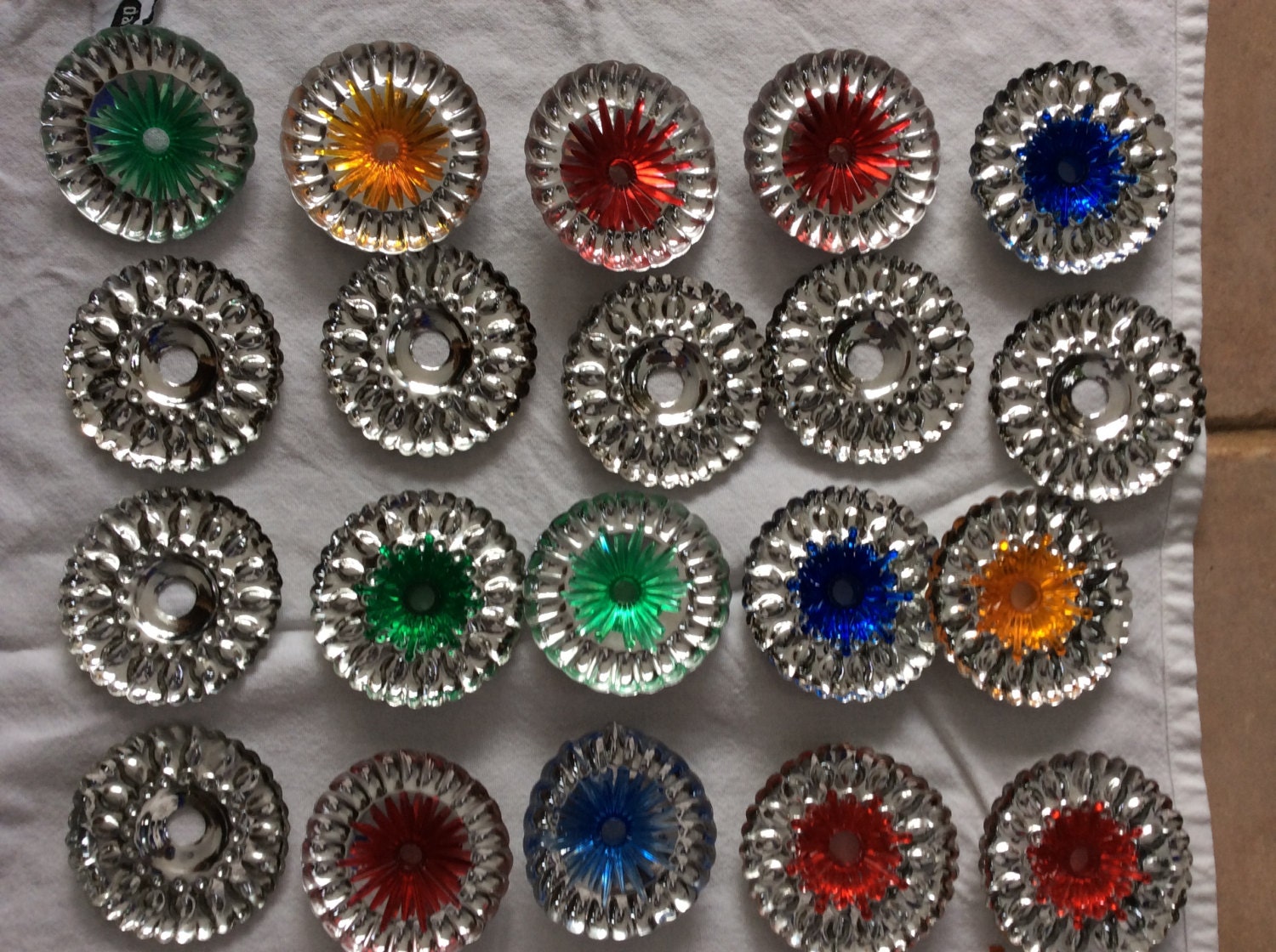 vintage aluminum christmas light reflectors 21 by vintage aluminum christmas light reflectors 21 by