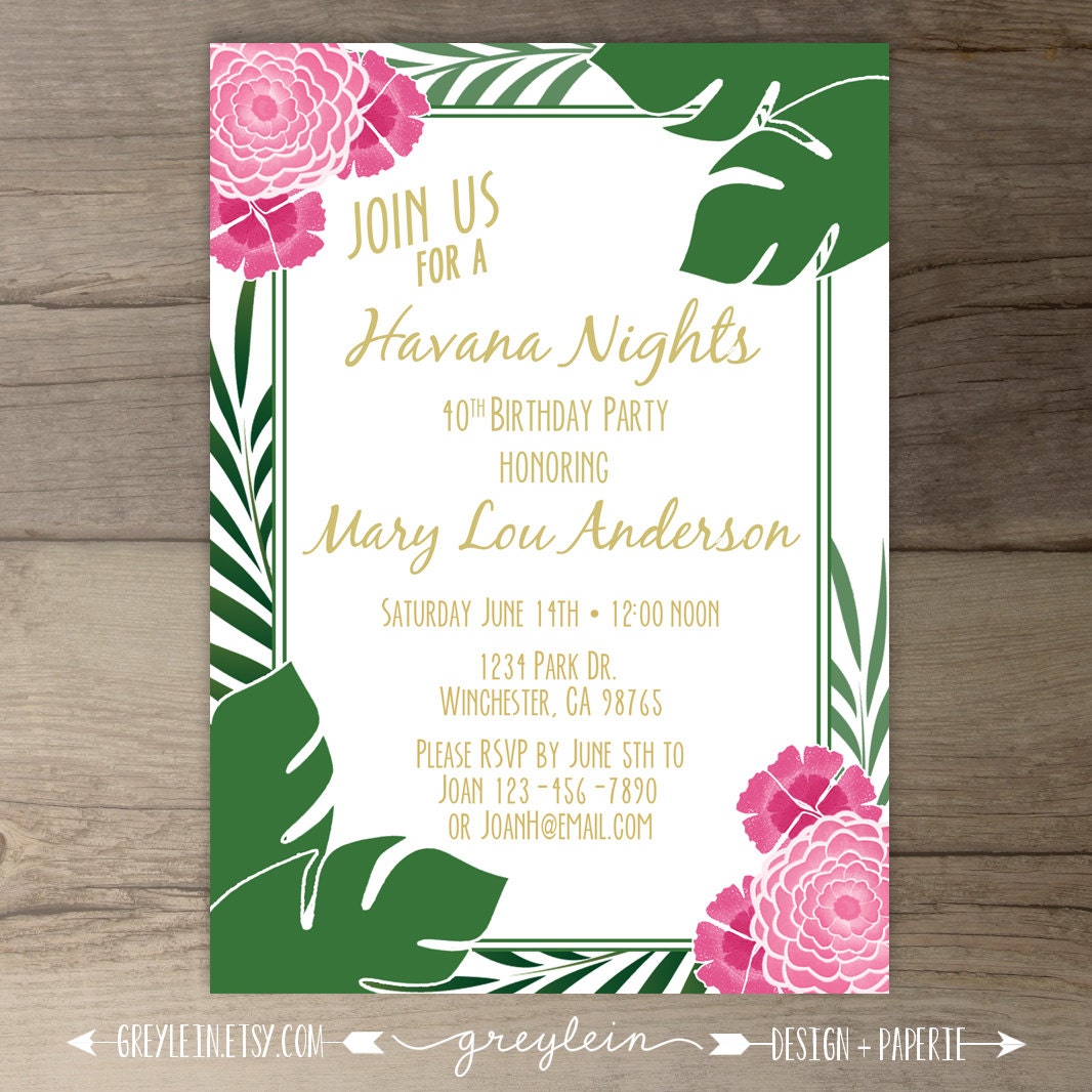 Cuban Themed Invitations 2