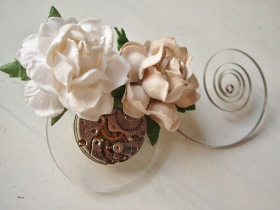 Handmade Upcycled Steampunk Watch Part Flower Brooch steampunk buy now online