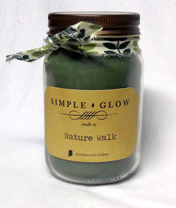 Items similar to Nature Walk 16oz Heritage Candle by Simple Glow Candle