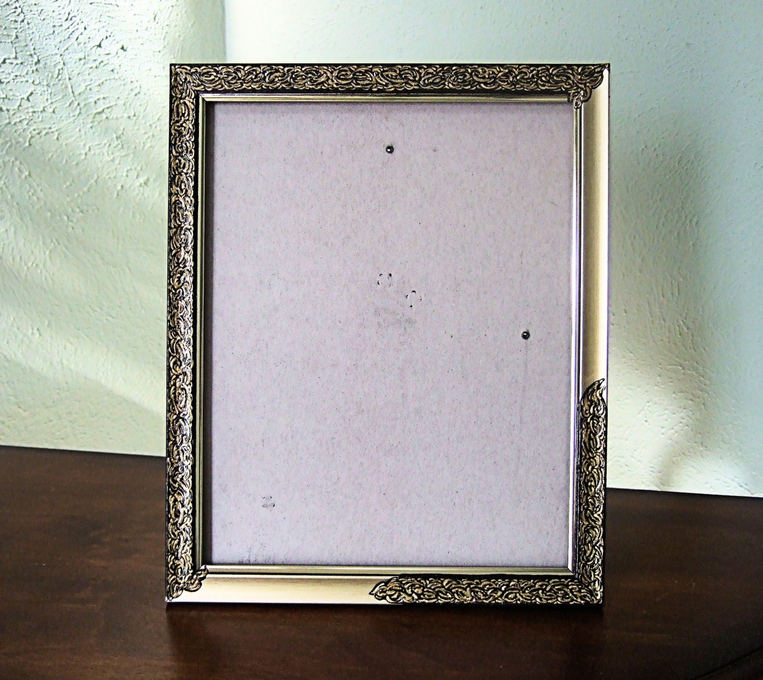 8 x 10 Gold Metal Picture Frame Hand Painted by ArtOnceAgain