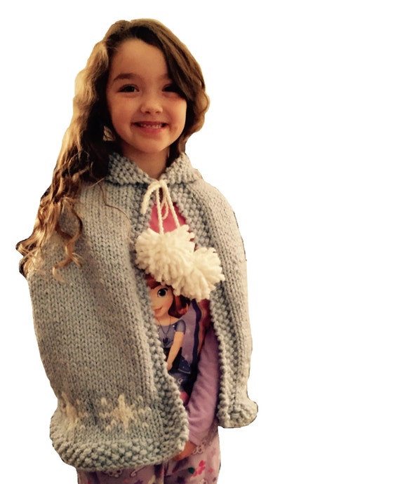 Frozen Elsa snowflake Cape Knitting Pattern PDF