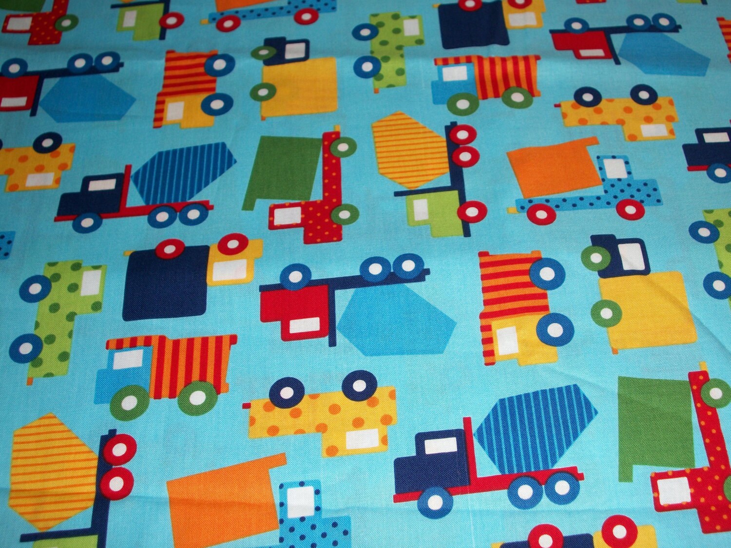 Trucks Ready Set Go Work cotton Crib/toddler fitted sheet