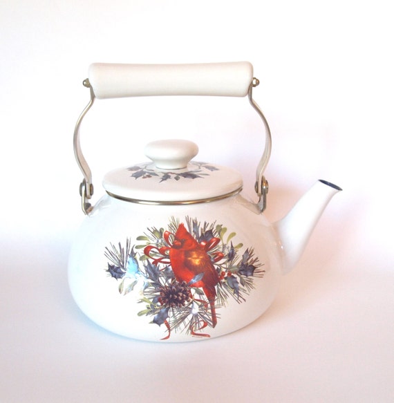 Lenox Winter Greetings Christmas Holiday Tea Kettle Teapot