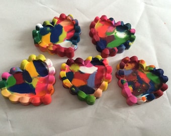 6 Heart Shaped Crayons