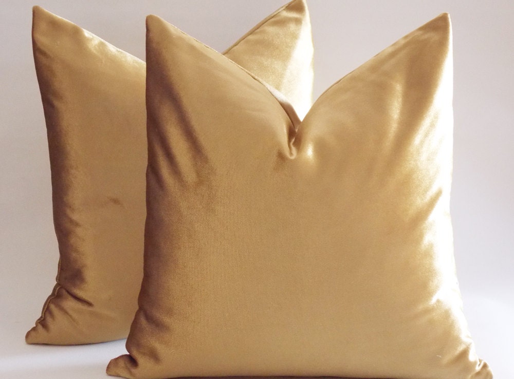 gold pillow covers