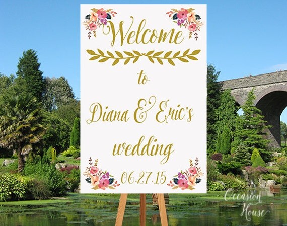 Wedding Welcome Sign Wedding Reception Sign Printable