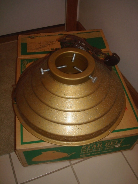 Vintage 50s Star Bell Revolving Musical Christmas Tree by CuteHaus