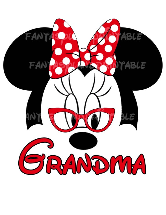 Download Minnie Mouse Glasses Classic Red Bow Silhouette for DIY