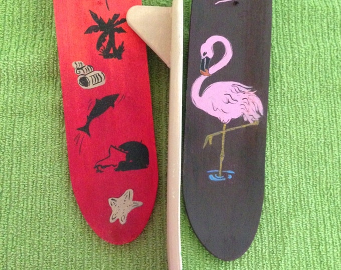 Set of three surfboards - painted in acrylics