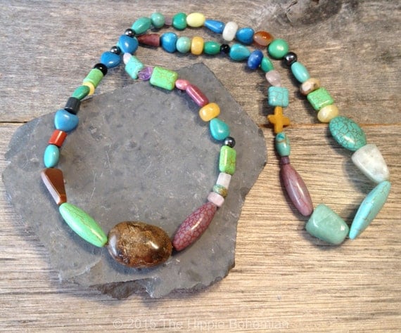 Love Beads Hippie Jewelry Hippie Beads by TheHippieBohemian