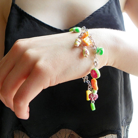 SALES Candy Bracelet Food Jewelry Charm by BiteSizeMiniatures