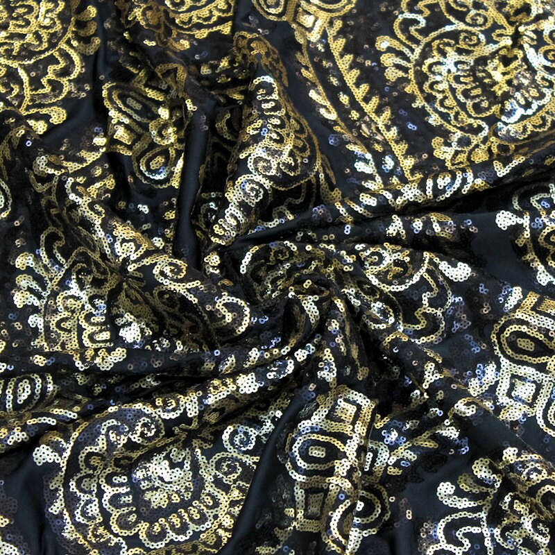 black gold sequin