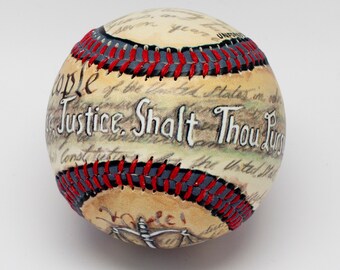 Justice Baseball, Judge Baseball, Lawyer Gift, Lawyer Graduate, Oath, Gift for Law School, Gift for Judge (HERO02)