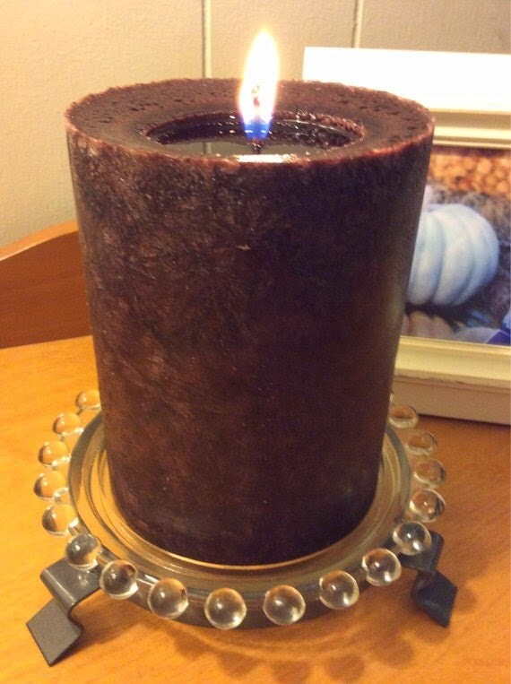 PALM WAX PILLAR candle 4 x 9 pillar rustic by FragrantOffering512