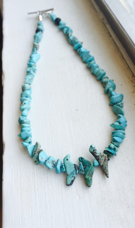 Child's necklace turquoise necklace with 3 by borderlandsJEWELRY