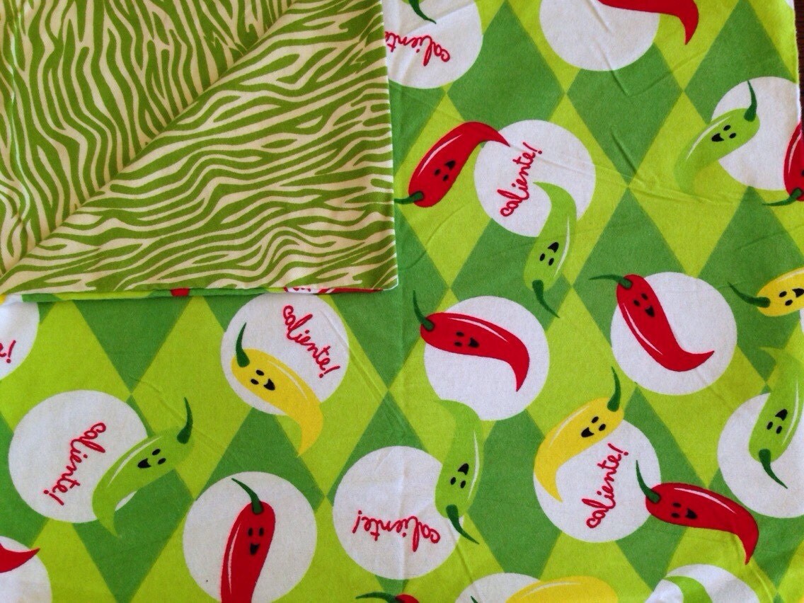 Large Swaddle Blanket Caliente Hot Peppers Animal Print