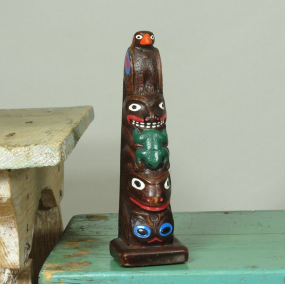 Souvenir Totem Pole Made in Alaska by 13thStreetEmporium on Etsy