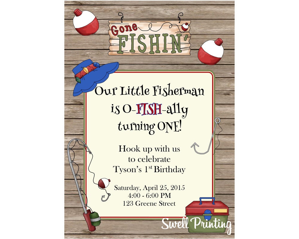 Gone Fishing Party Invitations 1