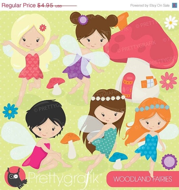 80% OFF SALE fairy clipart commercial use, vector graphics, digital clip art, digital images - CL513 Il_570xn