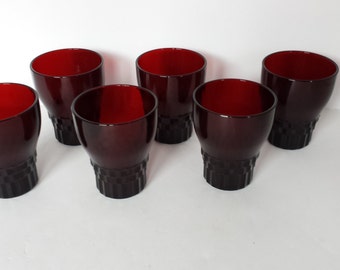 Ruby Red Windsor Glasses - Set of 6
